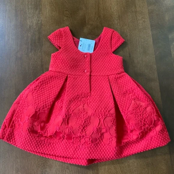 open lace back dress American Girl® x Janie and Jack Holly-Red Party Dress for Little Girls main image 1